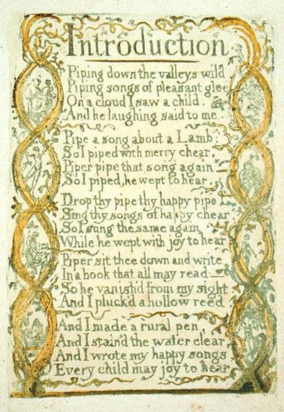 Bevezetés, 3. lemez a „Songs of Inocence”-ből alkotó: William Blake