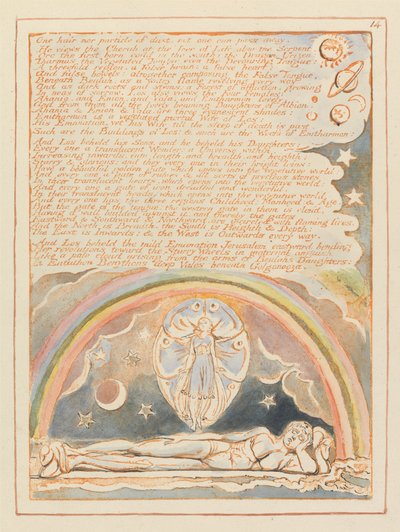Jeruzsálem, 14. tábla, Egy hajszál, se porszem... alkotó: William Blake