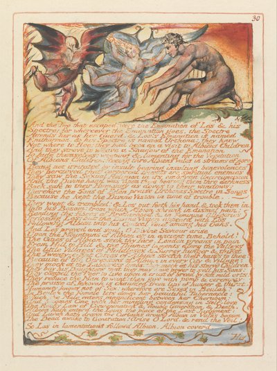Jeruzsálem, 30. tábla, és a kettő, aki megszökött... alkotó: William Blake
