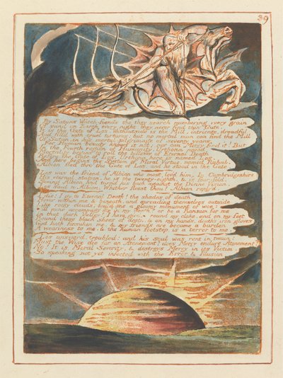 Jeruzsálem, 39. tábla, Sátánok őrködőitől... alkotó: William Blake