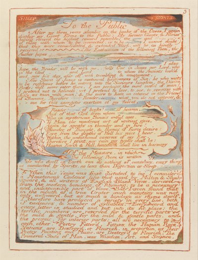 Jeruzsálem, 3. tábla, A nyilvánosságnak.... alkotó: William Blake