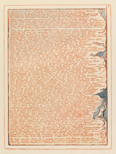 Jeruzsálem, 43. tábla, Meglátták a kerekeiket... alkotó: William Blake