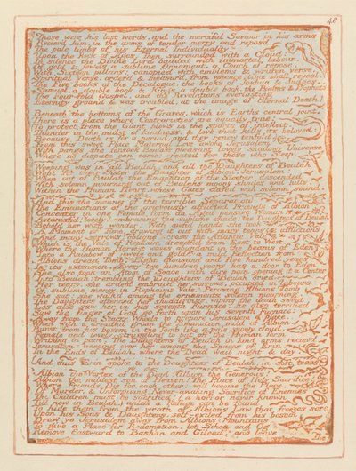 Jeruzsálem, 48. tábla, Ezek voltak az utolsó szavai ... alkotó: William Blake