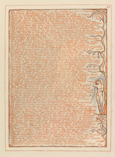 Jeruzsálem, 49. tábla, Albion titkos rejtelmei... alkotó: William Blake