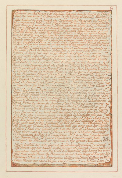 Jeruzsálem, 61. tábla, íme, Elohim Jehova látomásaiban… alkotó: William Blake