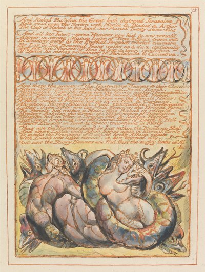 Jeruzsálem, 75. tábla és Nagy Babilon Ráháb... alkotó: William Blake