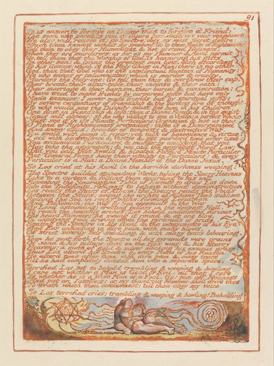 Jeruzsálem, 91. tábla, Könnyebb megbocsátani az ellenségnek... alkotó: William Blake