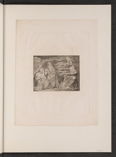 Jóbot barátai megdorgálták, 1825. alkotó: William Blake