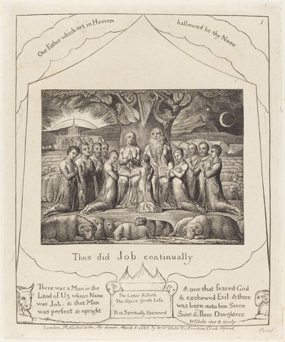 Jób és családja alkotó: William Blake