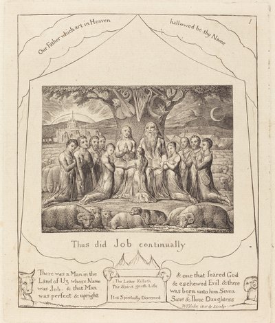 Jób és családja alkotó: William Blake