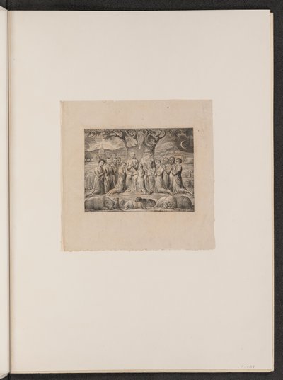 Jób és családja, 1825. alkotó: William Blake