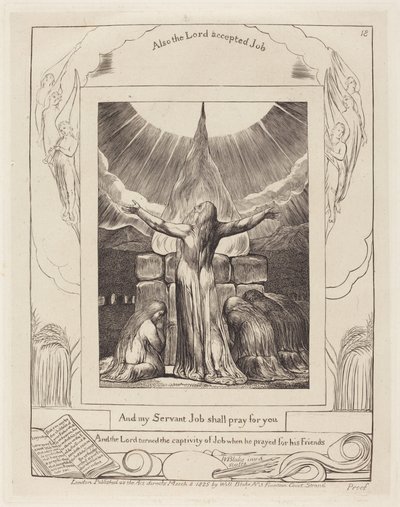 Jób áldozata alkotó: William Blake