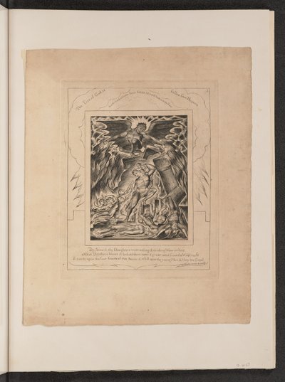 Jób fiai és lányai, akiket elborított a Sátán, 1825. alkotó: William Blake