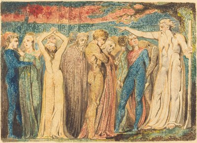 Arimatheai József prédikál a briteknek alkotó: William Blake