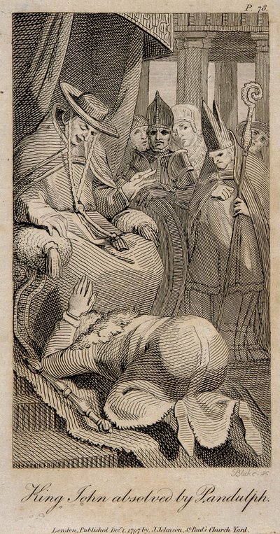 János királyt Pandulph felmentette Henry Fuseli után, 1798 alkotó: William Blake