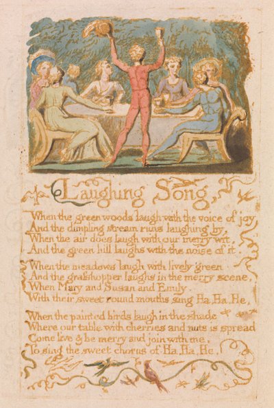 Lachlied (Platte 28) alkotó: William Blake