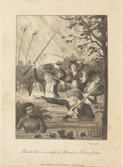 Átvonulni egy mocsáron vagy mocsáron a Terra-firman, 1793. alkotó: William Blake