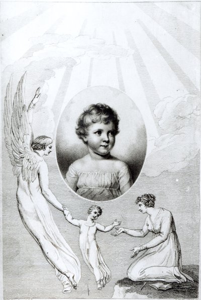 Mary Wollstonecraft Shelley (1797-1851) gyermekként, metszett: Robert Hartley Cromek (1770-1812) 1805 alkotó: William Blake