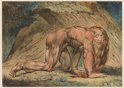 Nabukodonozor, 1795 (tempera, toll, tinta és WC papíron) alkotó: William Blake