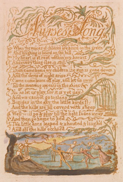 Lied der Amme (Platte 22) alkotó: William Blake
