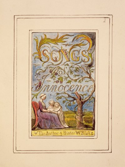 P.124-1950.pt2 A Songs of Inocence címlapja: 2. lemez a Songs of Inocence and of Experience-ből (R példány) 1802-08 (rézkarc, tinta és wc) alkotó: William Blake