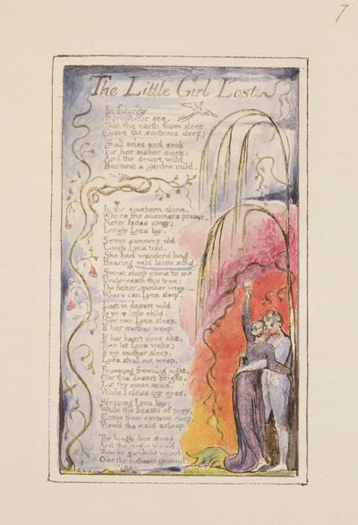 P.124-1950.pt35 Az elveszett kislány: 35. lemez a Songs of Inocence and of Experience-ből (R példány) 1802-2008 körül (rézkarc, tinta és wc) alkotó: William Blake