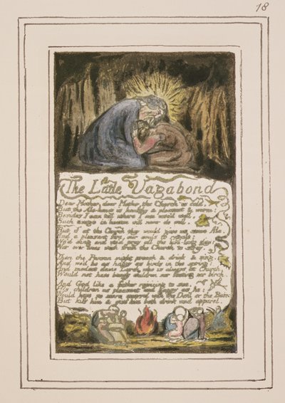 P.124-1950.pt46 The Little Vagabond: 46. tábla a Songs of Inocence and of Experience-ből (R másolat) 1802-2008 körül (rézkarc, tinta és wc) alkotó: William Blake