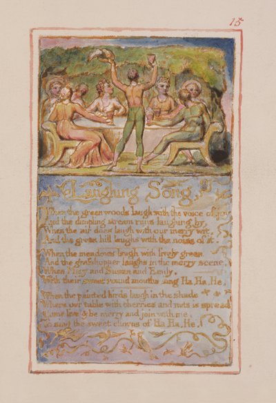 P.125-1950.pt15 Nevető dal: 15. lemez a Songs of Inocence and of Experience-ből (AA másolat) 1815-26 körül (rézkarc, tinta és wc) alkotó: William Blake