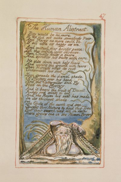P.125-1950.pt47 Az emberi kivonat: 47. lemez a Songs of Inocence and of Experience-ből (AA másolat) 1815-26 körül (rézkarc, tinta és wc) alkotó: William Blake