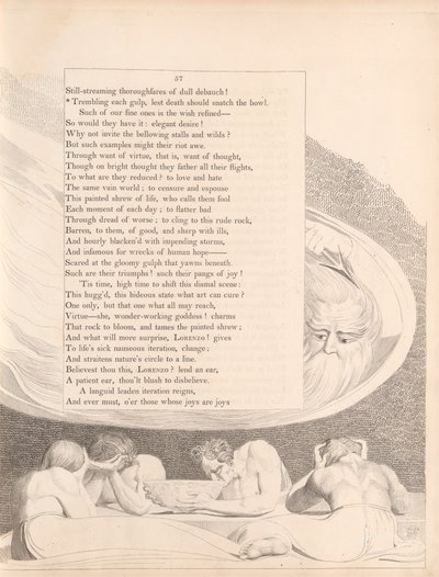 29. tábla (57. oldal): „Minden korty remegése, nehogy a halál elragadja a tálat” alkotó: William Blake