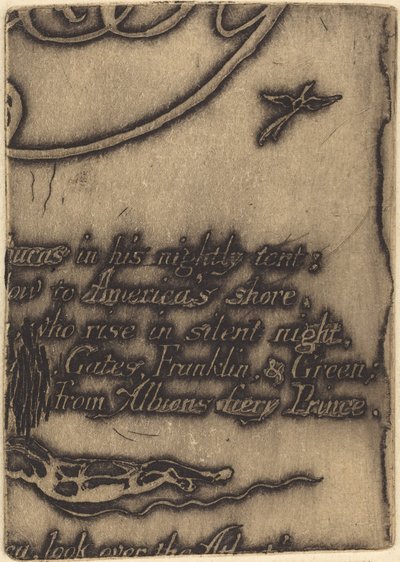Restrike az „A Prophecy” törölt lemezének töredékéből alkotó: William Blake