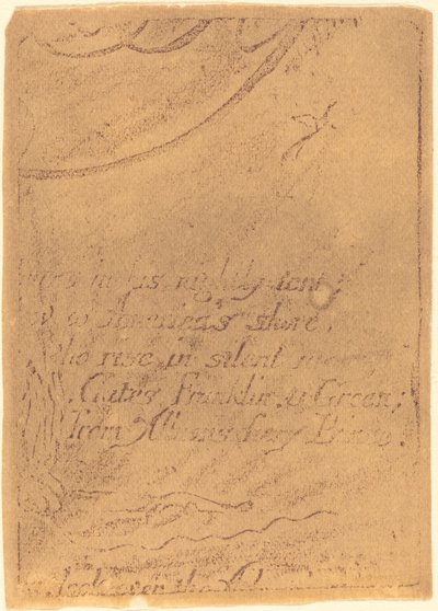 Restrike az „A Prophecy” törölt lemezének töredékéből alkotó: William Blake