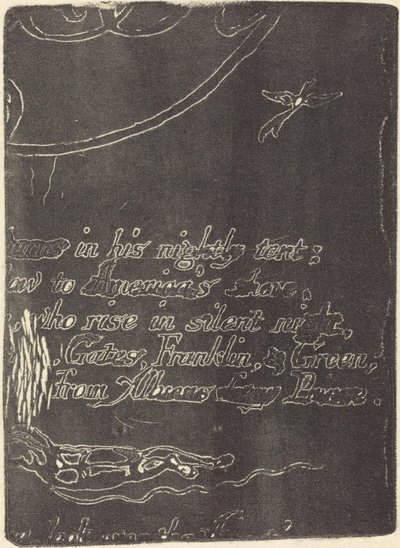 Restrike az „A Prophecy” törölt lemezének töredékéből alkotó: William Blake