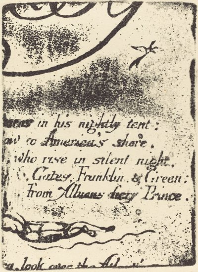 Restrike egy prófécia törölt lemezének töredékéből, 1793. alkotó: William Blake