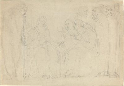 Szent Ágoston megtérő Ethelbert kenti király alkotó: William Blake