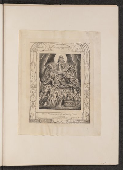 Sátán Isten trónja előtt, 1825. alkotó: William Blake