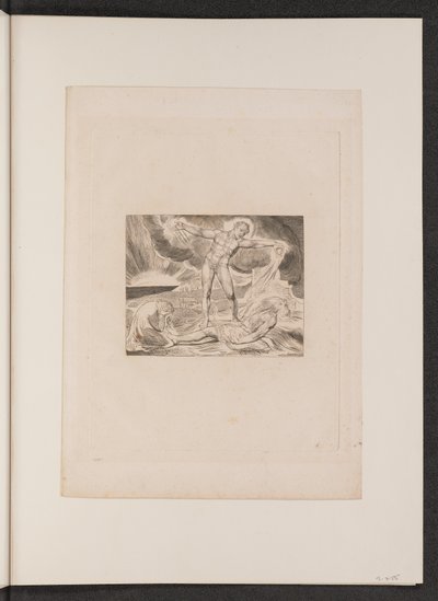 A Sátán megsemmisíti az állást, 1825. alkotó: William Blake