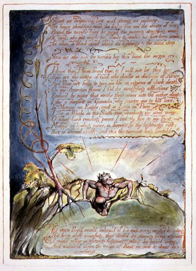 "Silent as Despairing Love", 2. lemez az "Amerika, egy prófécia" című filmből alkotó: William Blake