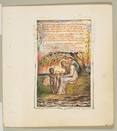Az ártatlanság és az élmény dalai: Little Black Boy második lemez, kb. 1825. alkotó: William Blake