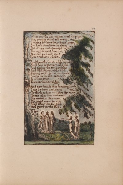 Az ártatlanság és a tapasztalat dalai, Tábla 19, Éjszaka (Bentley 21) alkotó: William Blake