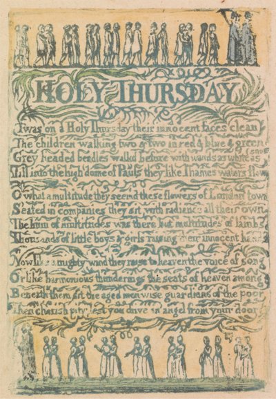 Songs of Inocence and of Experience, 24. tábla, "The Divine Image" (Bentley 18) alkotó: William Blake