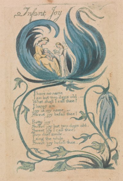 Songs of Inocence and of Experience, 28. tábla, Infant Joy (Bentley 25) alkotó: William Blake
