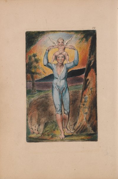 Az ártatlanság és a tapasztalat dalai, 29. tábla, Élmény címlapkép (Bentley 28) alkotó: William Blake