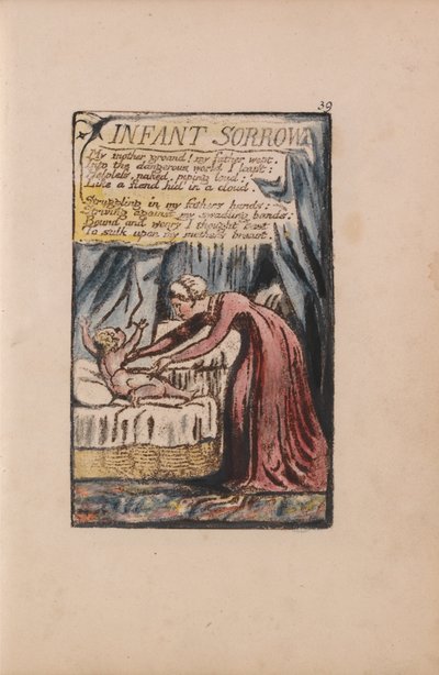 Songs of Inocence and of Experience, 39. tábla, Infant Sorrow (Bentley 48) alkotó: William Blake
