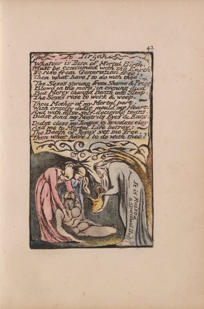 Songs of Inocence and of Experience, 42. tábla, Tirzahhoz (Bentley 52) alkotó: William Blake