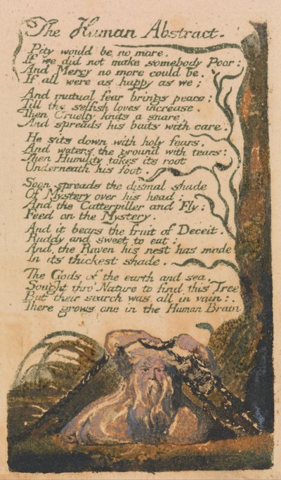 Songs of Inocence and of Experience, 46. tábla, The Human Abstract (Bentley 47) alkotó: William Blake