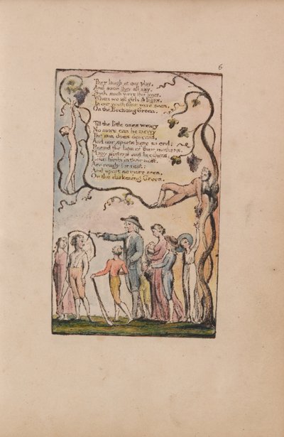 Az ártatlanság és a tapasztalat dalai, 6. lemez, A visszhangzó zöld (Bentley 7) alkotó: William Blake
