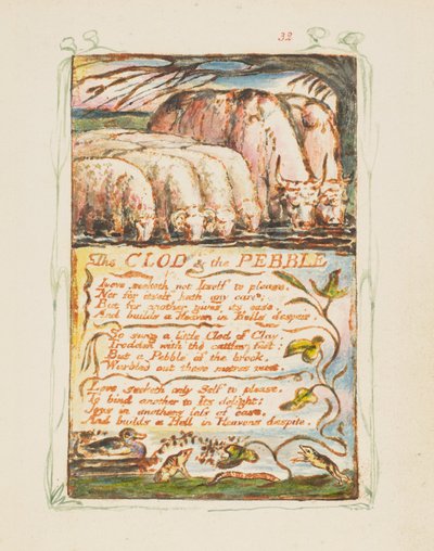 Az ártatlanság és az élmény dalai: A rög és a kavics, kb. 1825. alkotó: William Blake