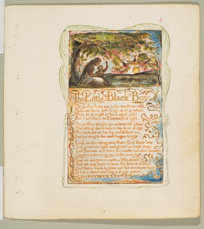 Az ártatlanság és az élmény dalai: The Little Black Boy, kb. 1825. alkotó: William Blake