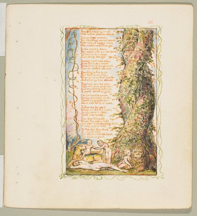 Az ártatlanság és az élmény dalai: A kislány megtalálta a második lemezt, kb. 1825. alkotó: William Blake